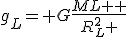 g_L= G\frac{{M_L }}{{R_L^2 }}