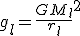 g_l=\frac{GM_l}{r_l}^2