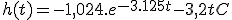 h(t) = -1,024.e^{-3.125t} - 3,2t + C