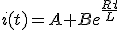i(t)=A+Be^{\frac{Rt}{L}}