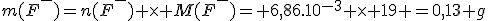 m(F^-)=n(F^-) \times M(F^-)= 6,86.10^{-3} \times 19 =0,13 g