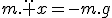 m.\ddot x=-m.g