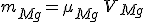 m_{Mg} = \mu_{Mg}\,V_{Mg}