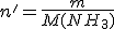 n'=\frac{m}{M(NH_3)}