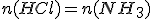 n(HCl)=n(NH_3)