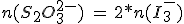 n(S_2O_3^{2-})\,\,=\,2*n(I_3^-)