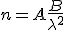 n= A+ \frac{B}{\lambda^2}