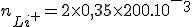 n_{Li^+}=2\times0,35\times200.10^-^3