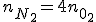 n_{N_{2}}=4n_{0_{2}}