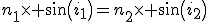 n_1\times sin(i_1)=n_2\times sin(i_2)