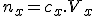 n_x=c_x.V_x