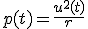 p(t)=\frac{u^2(t)}{r}