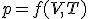 p=f(V,T)