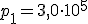 p_1 = 3,0 \cdot 10^5