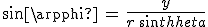 sin\varphi\,=\,\frac{y}{r\,sin\theta}