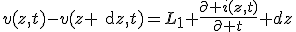 v(z,t)-v(z+\rm{d}z,t)=L_1 \frac{\partial i(z,t)}{\partial t} dz