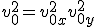 v_0^2 = v_{0x}^2 + v_{0y}^2