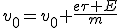 v_0=v_0+\frac{e\tau E}{m}
