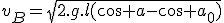v_B=\sqrt{2.g.l(cos a-cos a_0)}
