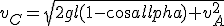 v_C=\sqrt{2gl(1-cos\alpha)+v_A^2}
