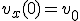 v_x(0) = v_0
