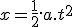 x = \frac{1}{2}.a.t^2 