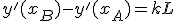 y'(x_B)-y'(x_A)=kL