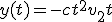 y(t) = -ct^2+v_2t