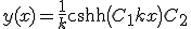 y(x)=\frac{1}{k} \cosh\left(C_1+kx\right) + C_2