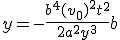 y = -\frac{b^4(v_0)^2t^2}{2a^2y^3}+b