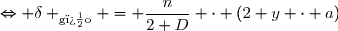 \Leftrightarrow \delta _{\text{g�o}} = \dfrac{n}{2 D} \cdot (2 y \cdot a)
