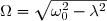 \Omega=\sqrt{\omega_0^2-\lambda^2}