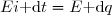 Ei\text{ d}t=E\text{ d}q