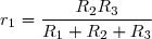 r_1=\dfrac{R_2R_3}{R_1+R_2+R_3}