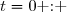 t=0\text{ : }