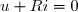 u+Ri=0