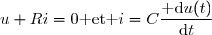 u+Ri=0\text{ et }i=C\dfrac{\text{ d}u(t)}{\text{d}t}